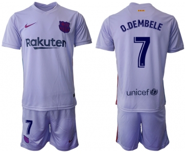Men 2021-2022 Club Barcelona away purple 7 Soccer Jersey