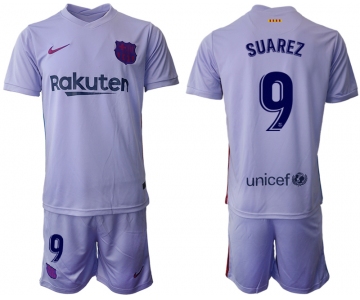 Men 2021-2022 Club Barcelona away purple 9 Soccer Jerseys