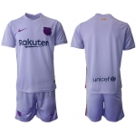 Men 2021-2022 Club Barcelona away purple blank Soccer Jersey