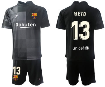 Men 2021-2022 Club Barcelona black goalkeeper 13 Soccer Jersey