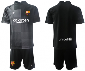 Men 2021-2022 Club Barcelona black goalkeeper blank Soccer Jersey