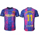 Men 2021-2022 Club Barcelona blue training suit aaa version 11 Soccer Jersey