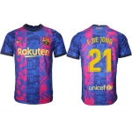 Men 2021-2022 Club Barcelona blue training suit aaa version 21 Soccer Jersey