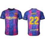 Men 2021-2022 Club Barcelona blue training suit aaa version 22 Soccer Jersey