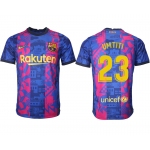 Men 2021-2022 Club Barcelona blue training suit aaa version 23 Soccer Jersey