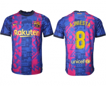 Men 2021-2022 Club Barcelona blue training suit aaa version 8 Soccer Jersey