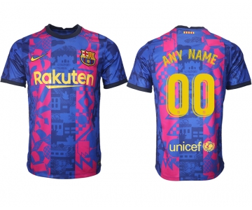 Men 2021-2022 Club Barcelona blue training suit aaa version customized Soccer Jersey