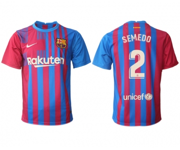 Men 2021-2022 Club Barcelona home aaa version red 2 Nike Soccer Jerseys