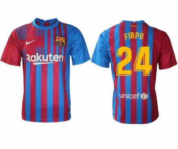 Men 2021-2022 Club Barcelona home aaa version red 24 Nike Soccer Jersey