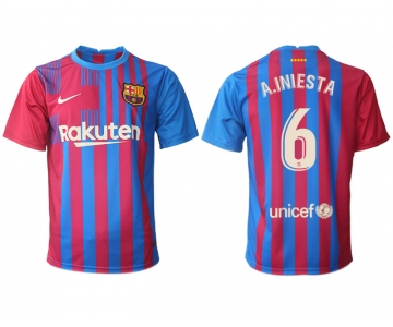 Men 2021-2022 Club Barcelona home aaa version red 6 Nike Soccer Jerseys