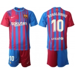 Men 2021-2022 Club Barcelona home red 10 Nike Soccer Jerseys