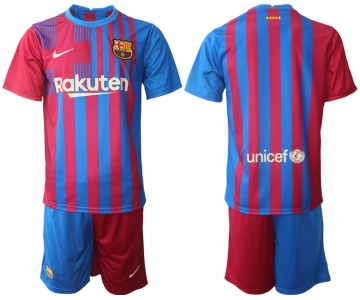 Men 2021-2022 Club Barcelona home red blank Nike Soccer Jerseys