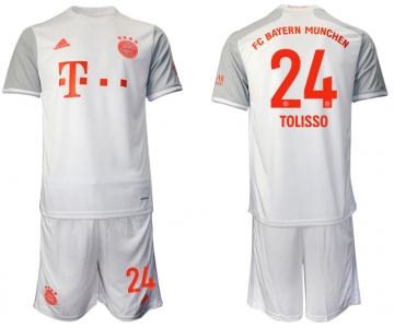 Men 2020-2021 club Bayern Munich away 24 white Soccer Jerseys