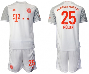 Men 2020-2021 club Bayern Munich away 25 white Soccer Jerseys