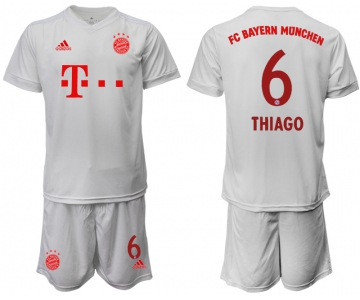 Men 2020-2021 club Bayern Munich away 6 white goalkeeper Soccer Jerseys