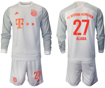 Men 2020-2021 club Bayern Munich away long sleeves 27 white Soccer Jerseys