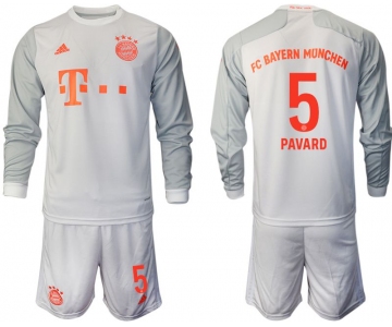 Men 2020-2021 club Bayern Munich away long sleeves 5 white Soccer Jerseys