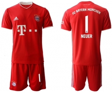 Men 2020-2021 club Bayern Munich home 1 red Soccer Jerseys