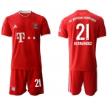 Men 2020-2021 club Bayern Munich home 21 red Soccer Jerseys