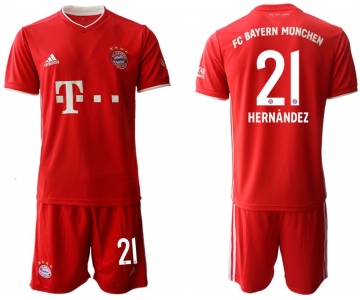 Men 2020-2021 club Bayern Munich home 21 red Soccer Jerseys