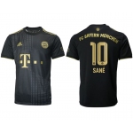 Men 2021-2022 Club Bayern Munich away aaa version black 10 Adidas Soccer Jersey