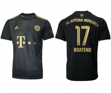 Men 2021-2022 Club Bayern Munich away aaa version black 17 Adidas Soccer Jersey