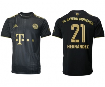 Men 2021-2022 Club Bayern Munich away aaa version black 21 Adidas Soccer Jersey
