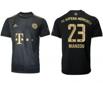 Men 2021-2022 Club Bayern Munich away aaa version black 23 Adidas Soccer Jersey