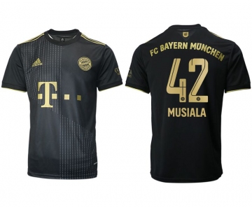 Men 2021-2022 Club Bayern Munich away aaa version black 42 Adidas Soccer Jersey