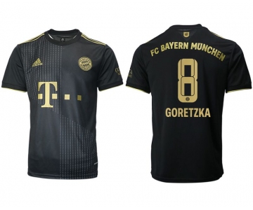 Men 2021-2022 Club Bayern Munich away aaa version black 8 Adidas Soccer Jersey