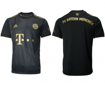 Men 2021-2022 Club Bayern Munich away aaa version black blank Adidas Soccer Jersey