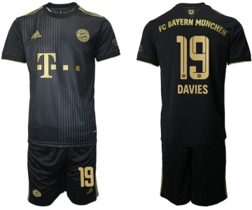 Men 2021-2022 Club Bayern Munich away black 19 Adidas Soccer Jersey
