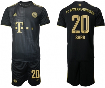 Men 2021-2022 Club Bayern Munich away black 20 Adidas Soccer Jersey