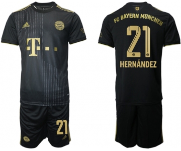 Men 2021-2022 Club Bayern Munich away black 21 Adidas Soccer Jersey