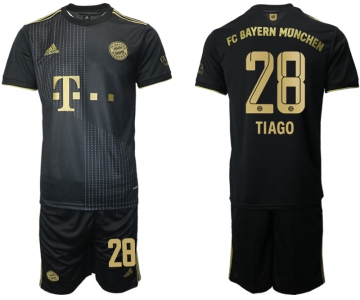 Men 2021-2022 Club Bayern Munich away black 28 Adidas Soccer Jersey