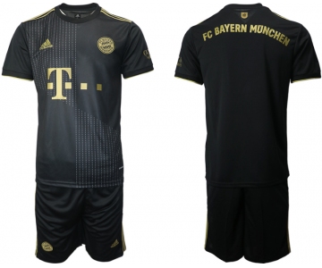 Men 2021-2022 Club Bayern Munich away black blank Adidas Soccer Jersey