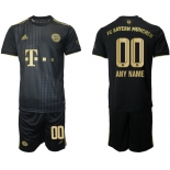 Men 2021-2022 Club Bayern Munich away black customized Adidas Soccer Jersey