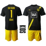 Youth 2020-2021 club Borussia Dortmund away 1 black Soccer Jerseys