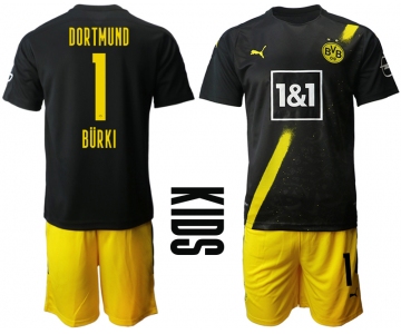 Youth 2020-2021 club Borussia Dortmund away 1 black Soccer Jerseys