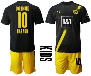 Youth 2020-2021 club Borussia Dortmund away 10 black Soccer Jerseys