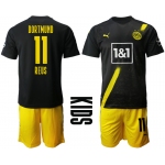 Youth 2020-2021 club Borussia Dortmund away 11 black Soccer Jerseys