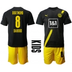 Youth 2020-2021 club Borussia Dortmund away 8 black Soccer Jerseys