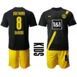 Youth 2020-2021 club Borussia Dortmund away 8 black Soccer Jerseys