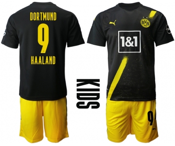 Youth 2020-2021 club Borussia Dortmund away 9 black Soccer Jerseys