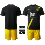 Youth 2020-2021 club Borussia Dortmund away blank black Soccer Jerseys