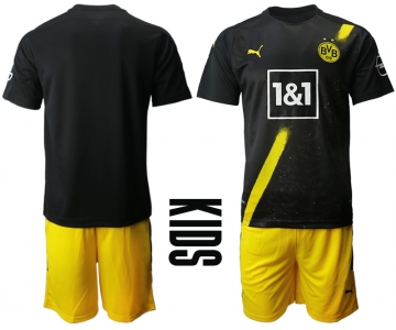 Youth 2020-2021 club Borussia Dortmund away blank black Soccer Jerseys