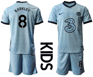 Youth 2020-2021 club Chelsea away Light blue 8 Soccer Jerseys