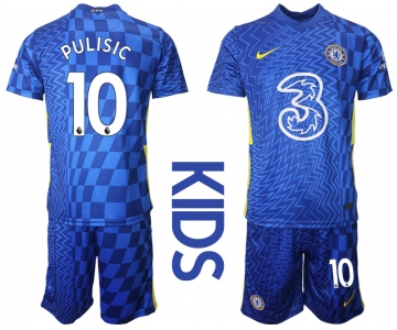 Youth 2021-2022 Club Chelsea FC home blue 10 Nike Soccer Jerseys