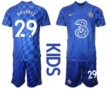 Youth 2021-2022 Club Chelsea FC home blue 29 Nike Soccer Jersey