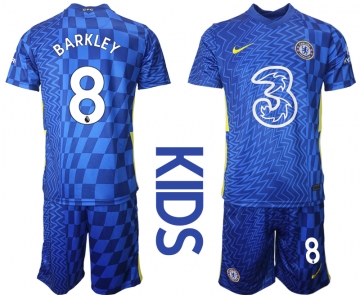 Youth 2021-2022 Club Chelsea FC home blue 8 Nike Soccer Jerseys